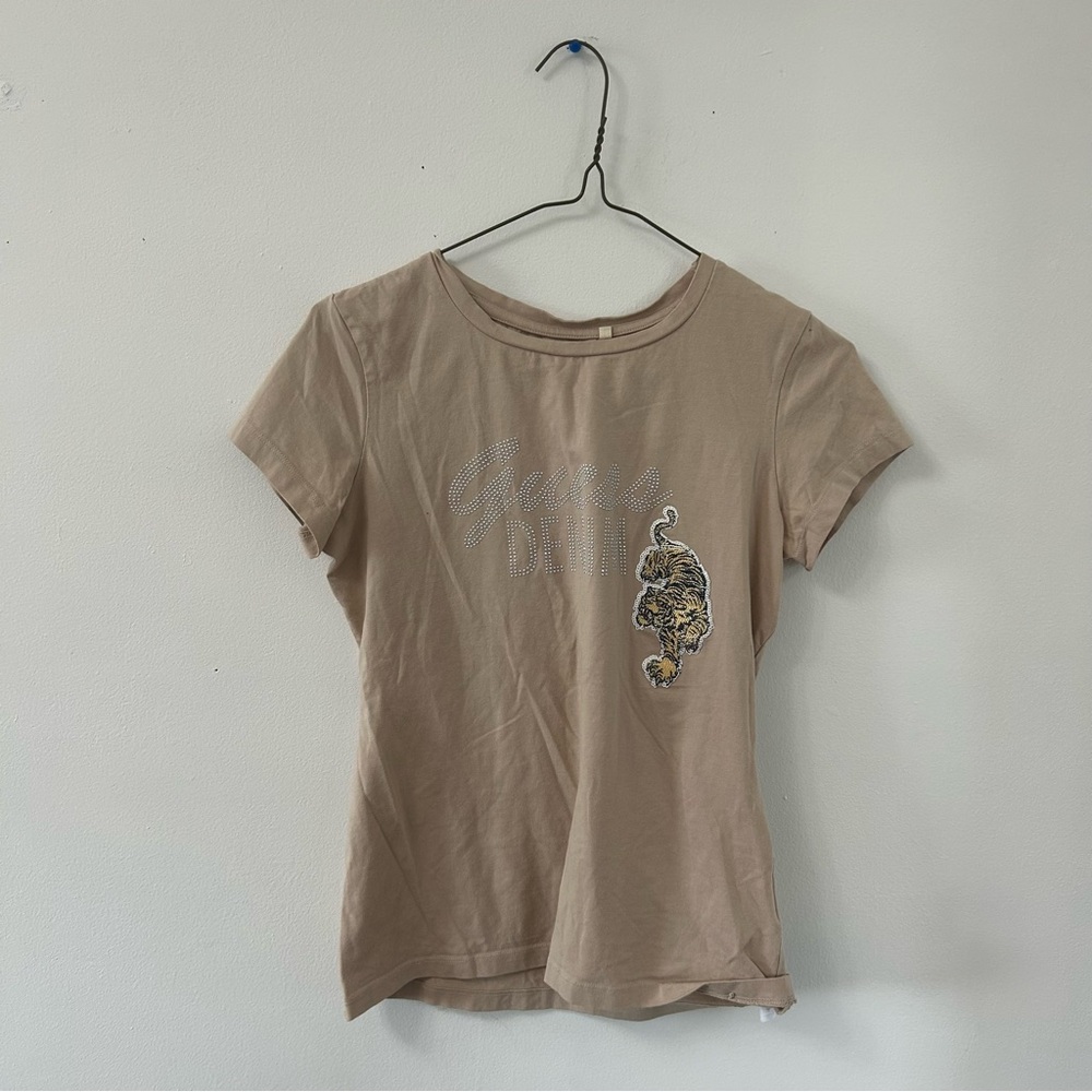 Guess Tan Graphic Tee
